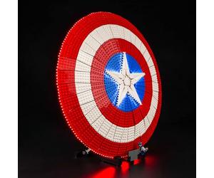 BrickBling Kit d'éclairage LED pour Lego Marvel Captain America's Shield 76262, Ensemble d'éclairage de décoration pour Jouets créatifs