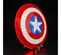 BrickBling Kit d'éclairage LED pour Lego Marvel Captain America's Shield 76262 (Pas Lego), Ensemble d'éclairage de décoration pour Jouets créatifs Lego Captain America's Shield
