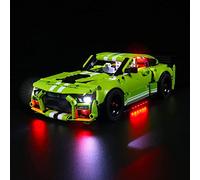 BrickBling Kit d'éclairage LED pour Lego Technic Ford Mustang Shelby GT500, Kit d'éclairage décoratif pour Lego 42138 Maquette de construction - Sans kit Lego