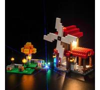 BrickBling Kit d'éclairage LED pour Lego The Windmill Farm 21262 - Kit d'éclairage LED pour jouets créatifs - 10,5 cm x 15,5 cm x 3 cm - Pour modélistes à partir de 8 ans