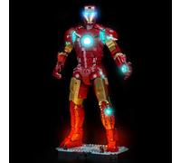 BrickBling Lampe LED compatible avec Lego Iron Man Mark 3 Edition Collectors' Edition, Kit d'éclairage créatif compatible avec Lego 76344 - Modèle non livré avec modèle (RC)
