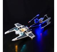 BrickBling Lampe LED compatible avec Lego Mandalorian Fang Fighter vs. TIE Interceptor Kit de construction (sans modèle), lumières créatives compatibles avec Lego 75348, excellente surprise pour
