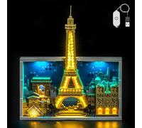 BrickBling Lampe LED compatible avec Lego Paris - Cité de l'amour - Kit d'éclairage créatif compatible avec Lego 21064 - Modèle non inclus (version classique)