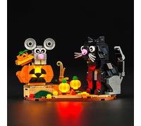 BrickBling Lampe LED pour Lego Halloween chat et souris 40570 Kit de construction, lumières de décoration d'Halloween compatibles avec Lego 40570, kit d'éclairage créatif - Modèle non inclus