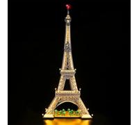BrickBling Lampe LED pour Lego Tour Eiffel 10307 - Kit de construction - Lumières créatives compatibles avec Lego 10307 - Idée cadeau pour les fans de la tour Lego - Version télécommande (sans modèle)