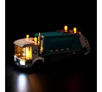 BrickBling Lego City 60386 Kit d'éclairage LED décoratif pour camion de recyclage Lego City 60386 Jouet créatif, DE-P57301-60386