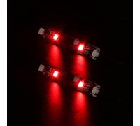 BrickBling - Lot de 2 bandes LED rouges pour éclairage DIY/MOC - Kit d'éclairage LED décoratif compatible avec Lego et autres briques de marque Major