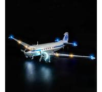 BrickBling Lumières LED compatibles avec Lego Douglas DC-3 PAN AM Airliner, kit d'éclairage créatif compatible avec Lego 11378 (lumières uniquement, non livré avec modèle) (version RC lumière)