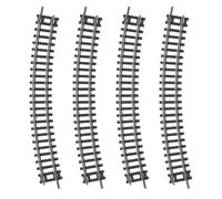 BrickBounty 4 Pcs Ho Scale Train Track, Ho Scale Track Compatible avec 1:87 Scène de Modèle réaliste d'accessoires de Train(Radius 14.09'')