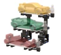 BrickBounty Présentoir de voiture compatible avec Lego Speed, support à 3 couches pour 66802 76918 76923 76934 76919 76909 76914 76917 modèle avec base d'affichage conducteur, collection pour fans de