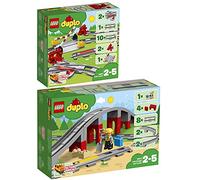 BRICKCOMPLETE Lego Duplo 10882 Les Rails du Train & 10872 Les Rails et Le Pont du Train