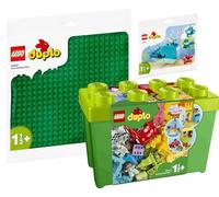 BRICKCOMPLETE Lego Duplo Lot de 3 boîtes en Pierre de Luxe 10914 10980 Plaque de Construction en Vert et 30648 Baleine
