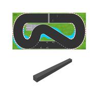 BrickCraftWorks 1206A Circuit de course avec barrières pour modèles de mini voitures télécommandées 1200 x 600 mm, accessoires de voiture jouet d'intérieur