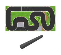 BrickCraftWorks 2412A Circuit de course avec barrières pour mini modèles de voiture télécommandée 2400 x 1200 mm, accessoires de voiture jouet d'intérieur