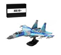 BrickCraftWorks Ensemble de blocs de construction militaires Su-27 à l'échelle 1/35 pour adultes, modèle de l'armée de collection et jouets de présentation pour cadeaux de Noël et d'anniversaire (2608
