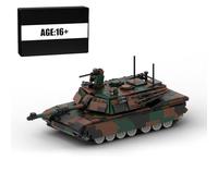 BrickCraftWorks Ensemble de construction de réservoir militaire, ensemble de blocs de construction de modèle de réservoir M1A2, modèle de réservoir MOC pour adolescents et adultes (1211PCS/vert