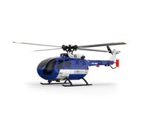 BrickCraftWorks Gyroscope militaire RC pour adultes, C186 MAX BO105 Gunship Aircraft 2.4G RC 4CH Single Flybarless Helicopter Toy One Key Décollage et atterrissage