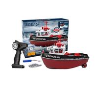 BrickCraftWorks Modèle de remorqueur électrique RC 1/72 2,4 GHz, modèle de remorqueur RC RC RC modèle de bateau amateur, bateaux télécommandés pour piscines et lacs (version RTR)