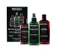 Brickell Men's Daily Face Cleanse Routine pour la peau grasse de la peau grasse alcool gel de toner de toner lavage facial et hydratant naturel e