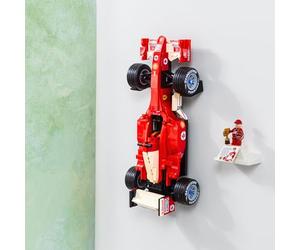 Brickify Support mural compatible avec Lego Icons Ferrari F2004 11375 - Affichez en toute sécurité votre voiture - Voiture non incluse