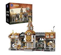 BRICKKK PANTASY Steampunk Ensemble de Construction d'Architecture de Gare,Ensemble de Briques de Construction de Gare Steampunk,Kit de Construction d'Architecture Adultes et Adolescents