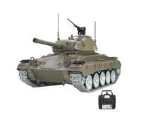 Bricksdiytoy Char léger RC US M24 à l'échelle 1/16 2,4 G - Contrôle proportionnel complet avec son réaliste, effets de fumée et de recul, construction en métal/plastique, parfait pour les