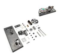 Bricksdiytoy ENJOMOR Kit de moteur Stirling de type XC à faire soi-même avec volant d'inertie lumineux, construction en acier inoxydable et alliage d'aluminium, cadeaux éducatifs STEM pour adolescents