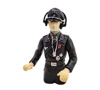 Bricksdiytoy Figurine d'équipage de réservoir RC à l'échelle 1/16 avec casque à bord, modèle de soldat militaire, accessoire réaliste de mise à niveau de réservoir pour la Seconde Guerre mondiale et