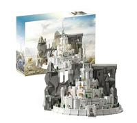 Bricksdiytoy White City - Ensemble de blocs de construction de château de montagne majestueux, modèle d'architecture historique avec schéma de couleurs gris-blanc, artisanat créatif pour adultes
