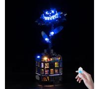 BrickSoul Kit d'éclairage amélioré pour Lego Black Dahlia Flower Wednesday 76784 | avec interrupteur marche/arrêt, variateur d'intensité et câble caché | Ensemble d'éclairage facile à installer (76784