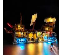 BrickSoul Kit lumineux pour Lego The Goonies 21363 - Contrôle tactile - Technologie de masquage de câble pour l'affichage - Accessoires d'éclairage pour fans de Lego - Cadeau non inclus - Modèle 21363