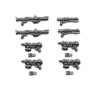 BricksStuff BrickArms Clone Trooper Commando Lot de 8 armes pour figurines - Répliques précises de l'ère de la guerre clonée - Qualité supérieure - Fabriqué aux États-Unis