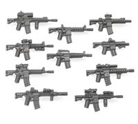 BricksStuff BrickArms - Kit d'armes de combat moderne - 10 pièces - Pour figurines - Armes militaires de qualité supérieure - Fabriqué aux États-Unis