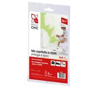 Brico Chic Bâche de Protection 4 x 4 m - Couverture 16 m² Polyvalente, résistante à la poussière et imperméable - Toile de Protection Peintre - Convient pour la Peinture, Les déménagements, Le Jardin