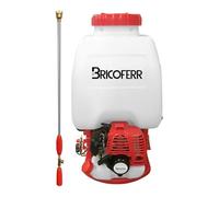 Bricoferr BFG8519 Pulvérisateur avec moteur 2 temps, tuyau, lance, capacité 25 l et pompe de 20 bar