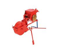 Bricoferr Semoir à Disque agricole pour attelage de motobineuse, 3 disques et aligneur, Outil agricole, Rouge, Fer, Manuel, Essence