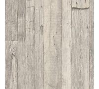 BRICOFLOR Papier peint effet bois grisé moderne | Tapisserie bois salon cosy gris & chambre adulte | Papier peint gris clair intissé & vinyle