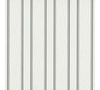 BRICOFLOR Papier peint rayé gris et blanc, papier peint intissé, pour salle à manger et salon, moderne, à rayures, avec vinyle