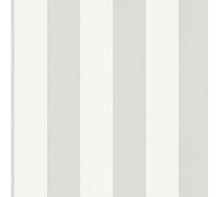 BRICOFLOR Papier peint rayures gris et blanc Tapisserie rayures moderne blanche et grise Papier peint intissé chambre adulte & salon