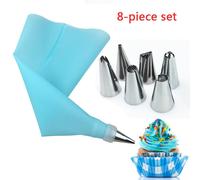 Bricolage 8 Pieces En Acier Inoxydable Patisserie Cuisson Cuisine Ensemble Outil Bricolage Reutilisable 6 Tête En Acier Sac Decoration Bouche Tuyauterie Conseils Gla?Age