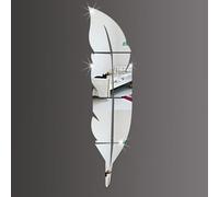 Bricolage Acrylique Miroir Argent Style Moderne Stickers Muraux Plume Miroir