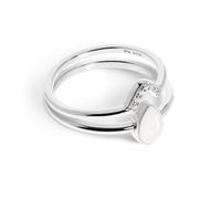 BRICOLAGE Breast Milk KIT - ARGENT - Bague en forme de « Together » : 57 mm, diamant : 18,1 mm / ~US 8 / ~UK P-1/2