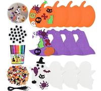 Bricolage d'automne pour enfants, décorations de citrouille d'Halloween, kits de bricolage en mousse, kit de bricolage citrouille, couronnes en feutre pour enfants, kit de bricolage décoratif,