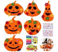 Bricolage d'automne pour enfants, décorations de citrouille d'Halloween, kits de bricolage en mousse, kit de bricolage citrouille, couronnes en feutre pour enfants, kit de bricolage de décoration,