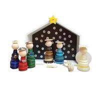 Bricolage de naissance pour enfants - Kit de Noël avec boutons faits à la main, kit de bricolage en matériau ABS | Décorations de Noël pour intérieur et extérieur, rebords de fenêtre, Césp