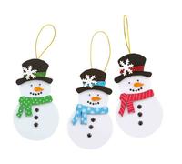 Bricolage de Noel pour enfant : suspensions bonhommes de neige