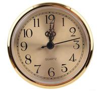 Bricolage d'horloge à quartz 90 mm avec chiffres arabes idéal pour améliorer vos horloges d'intérieur (doré)
