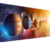 Bricolage Diamond Painting Adulte, 5D Diamond Painting PlanèTe Peinture Diamant Enfant Loisirs Créatifs Point de Croix Broderie Diamant Kit Complet, Décoration Chambre Murale (30x60cm Terre) W-7