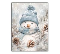 Bricolage Diamond Painting Adulte Bonhomme De Neige Diamond Painting Pomme De Pin Kit Complet Painting 30X40CM Peinture Diamant Art Strass Point de Croix Painting pour Décoration Maison, Cadeau Z6-785