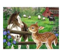 Bricolage Diamond Painting Animaux de la ferme,5D Diamant Painting Kit Complet,Broderie Peinture Diamant Arts pour Adultes Enfants Cristal Strass Point de Croix Painting Décoration la Maison,40x60cm